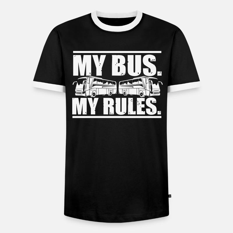 bus driver - Men's Ringer Shirt - black/white