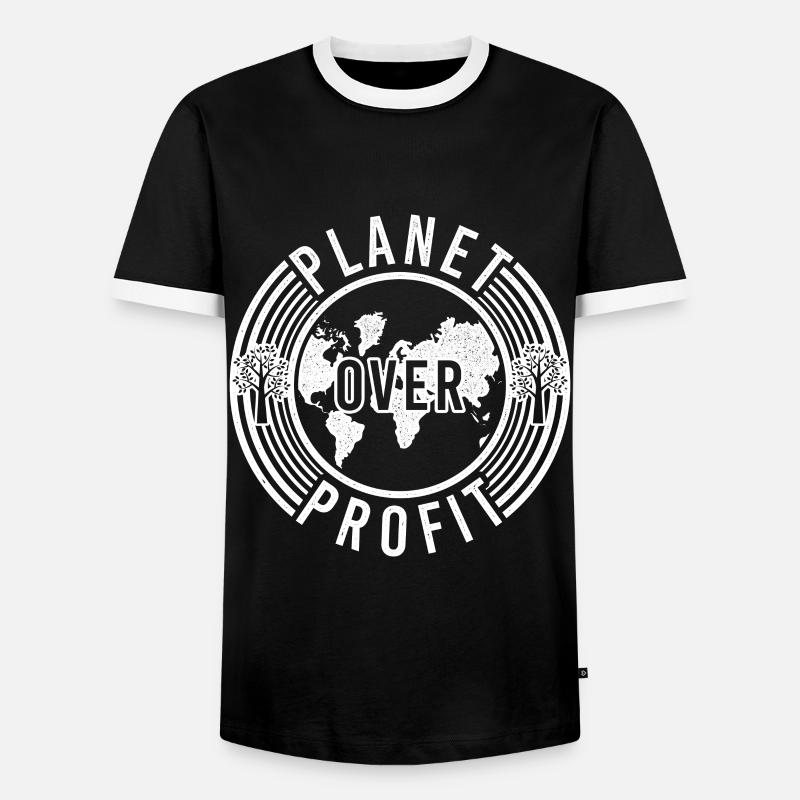 Climate change Climate Environmental protection Environment Planet - Men's Ringer Shirt - black/white