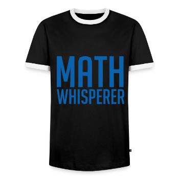 Math nerd - Men's Ringer Shirt - black/white - Front - AI Model Female 172 light (172cm) & AI Model Male 178 light (178cm)