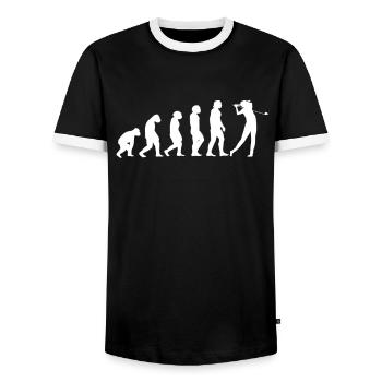 Golf Golfer Golf Course Gift Golf Club Funny - Men's Ringer Shirt - black/white - Front - AI Model Female 172 light (172cm) & AI Model Male 178 light (178cm)