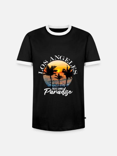 Los Angeles - Men's Ringer Shirt - black/white