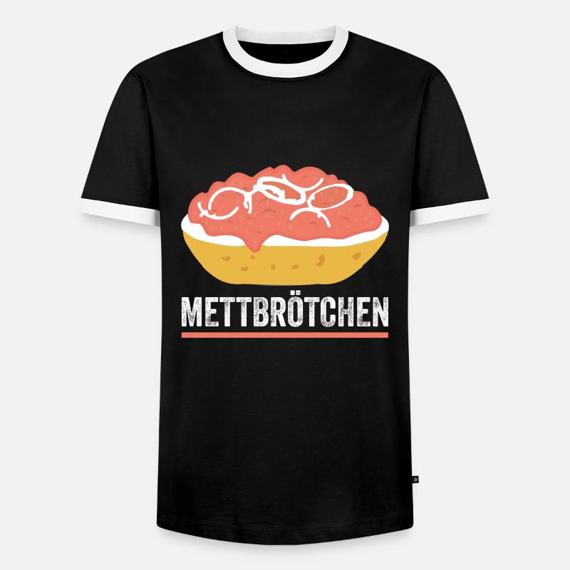 Mettbrötchen - Men's Ringer Shirt - black/white