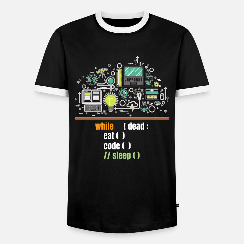 programmeur - T-shirt contrasté Homme - noir/blanc