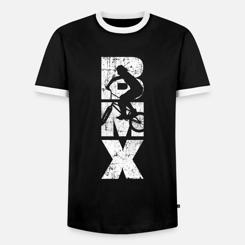 BMX - Men's Ringer Shirt - black/white