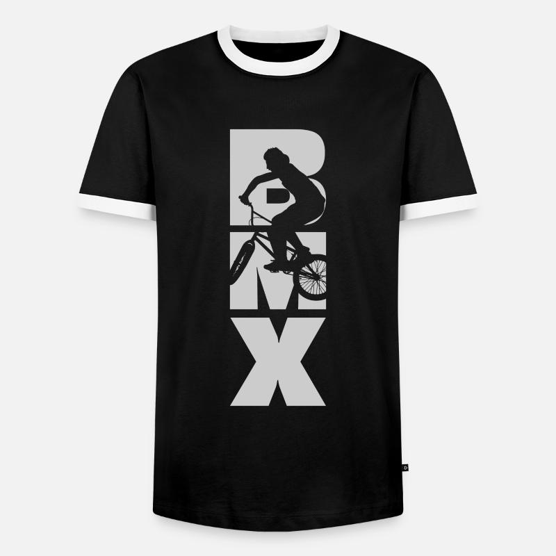 BMX - Men's Ringer Shirt - black/white