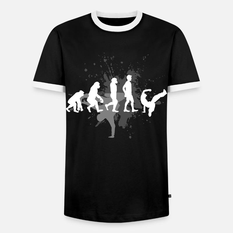 Breakdance - Männer Kontrast-T-Shirt - Schwarz/Weiß