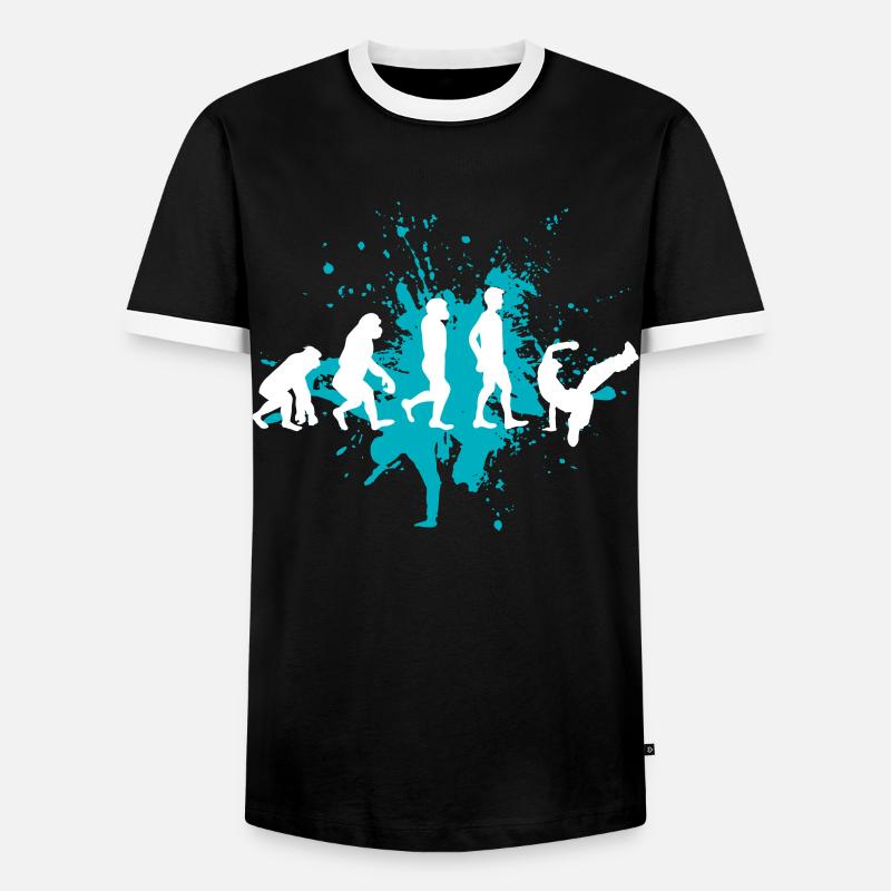 Breakdancer - Men's Ringer Shirt - black/white