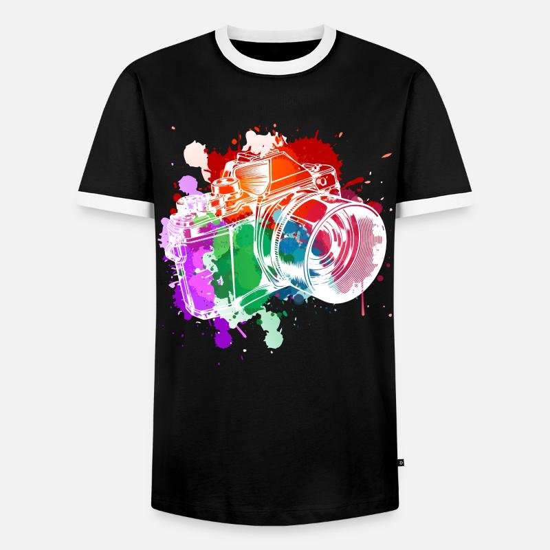 Fotograf - Männer Kontrast-T-Shirt - Schwarz/Weiß