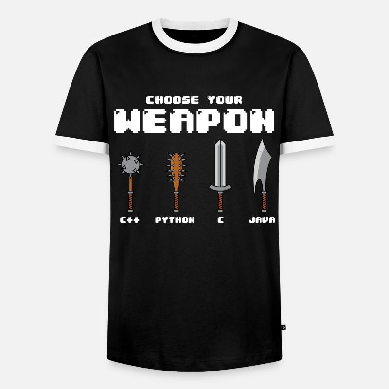 Computer science student gift - Men's Ringer Shirt - black/white
