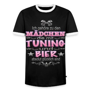 Mädchen Tuning Autotuning Motorsport Tuning Spruch - Männer Kontrast-T-Shirt - Schwarz/Weiß - Vorne - AI Model Female 172 light (172cm) & AI Model Male 178 light (178cm)