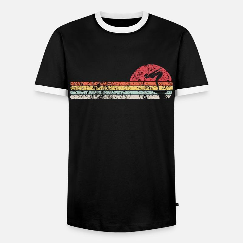 Float gift - Men's Ringer Shirt - black/white