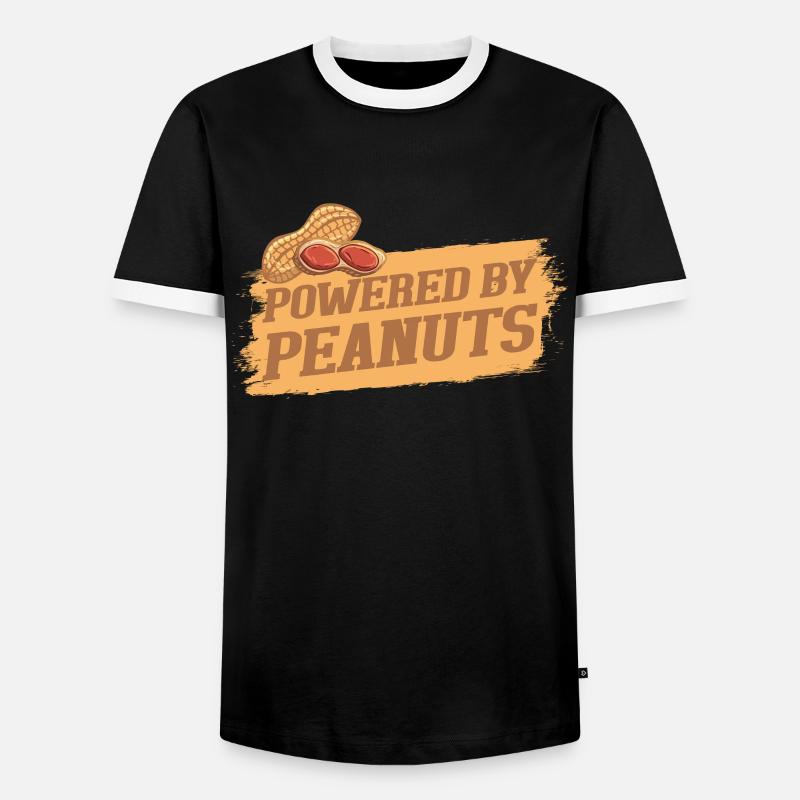 peanut - Men's Ringer Shirt - black/white