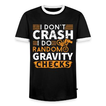 Je ne me bloque pas, je ne fais pas de VTT au hasard - T-shirt contrasté Homme - noir/blanc - Devant - AI Model Female 172 light (172cm) & AI Model Male 178 light (178cm)