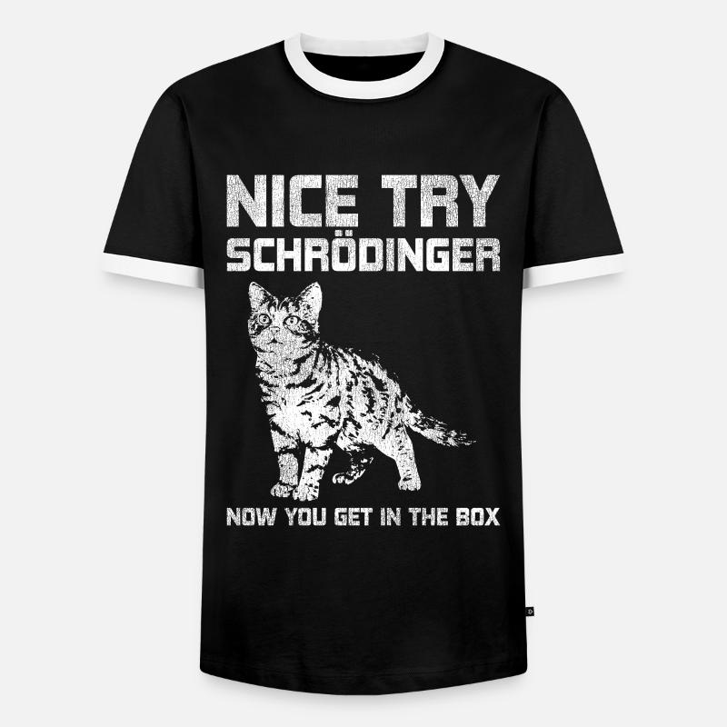 Physics Schrödinger's cat - Men's Ringer Shirt - black/white