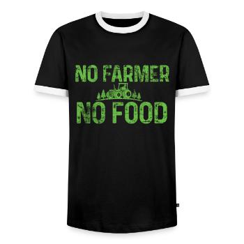 Landwirt - Männer Kontrast-T-Shirt - Schwarz/Weiß - Vorne - AI Model Female 172 light (172cm) & AI Model Male 178 light (178cm)