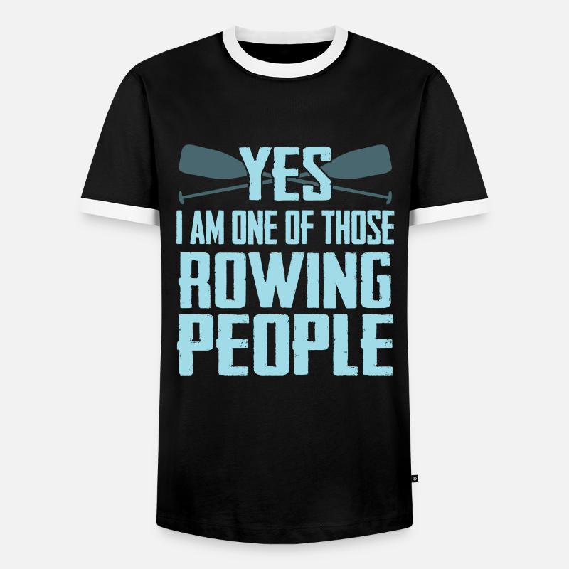 rowing - Men's Ringer Shirt - black/white