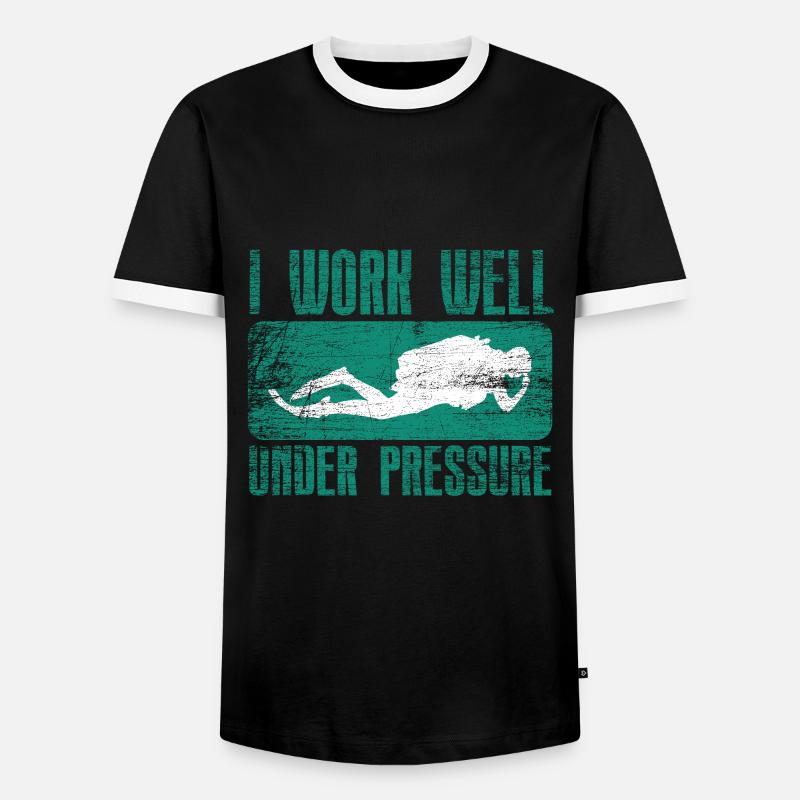 Tauchen - Männer Kontrast-T-Shirt - Schwarz/Weiß