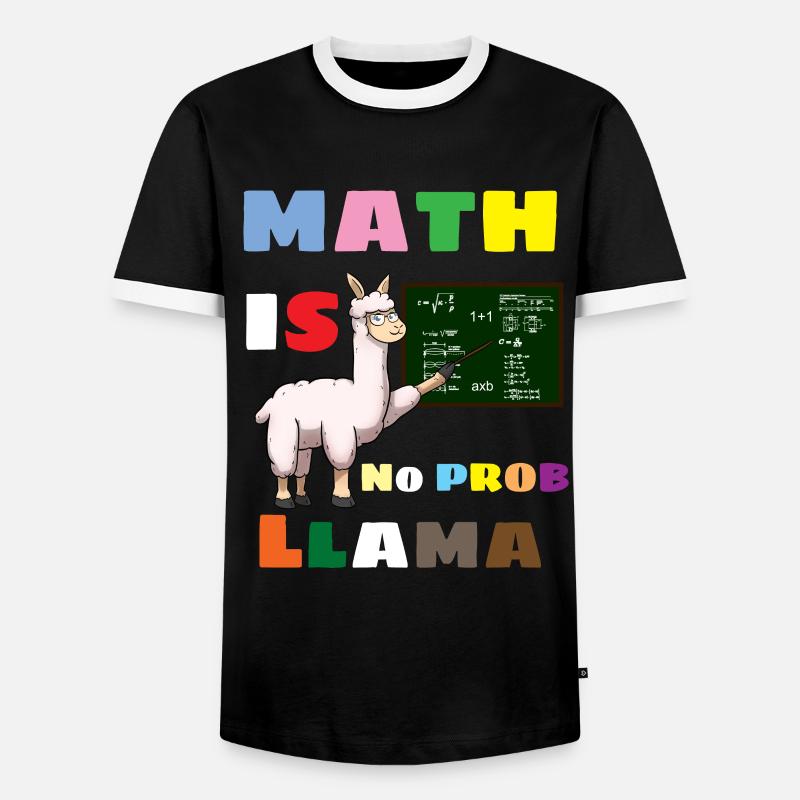 Math qui dit Math Math Teacher - T-shirt contrasté Homme - noir/blanc
