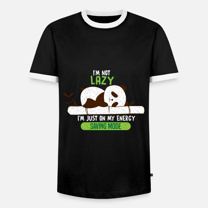 panda - Men's Ringer Shirt - black/white