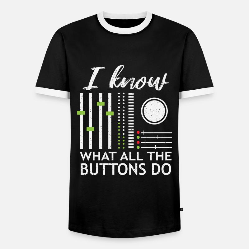 DJ - Männer Kontrast-T-Shirt - Schwarz/Weiß