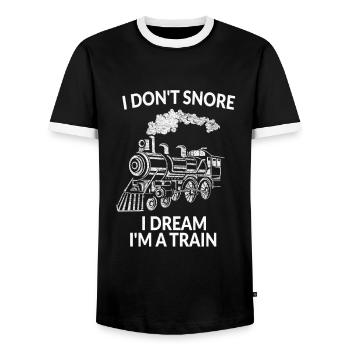 locomotive - T-shirt contrasté Homme - noir/blanc - Devant - AI Model Female 172 light (172cm) & AI Model Male 178 light (178cm)