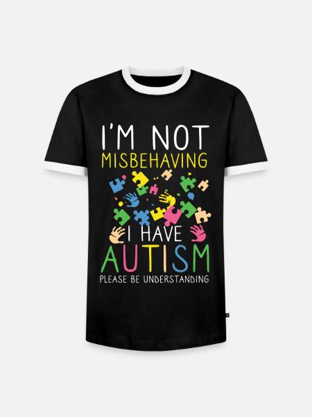 Autism handicap understanding tolerance - Men's Ringer Shirt - black/white