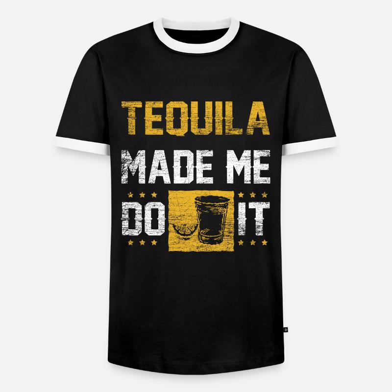 tequila - Men's Ringer Shirt - black/white