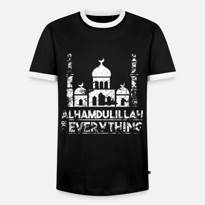 Alhamdullah Moschee - Männer Kontrast-T-Shirt - Schwarz/Weiß