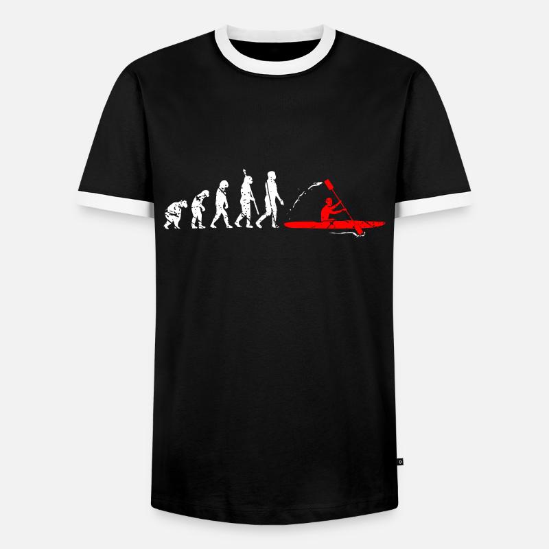 Kayak development kayak evolution kayaker kayaker - Men's Ringer Shirt - black/white