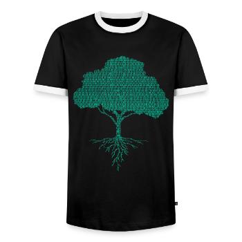Informaticien informaticien informaticien - T-shirt contrasté Homme - noir/blanc - Devant - AI Model Female 172 light (172cm) & AI Model Male 178 light (178cm)