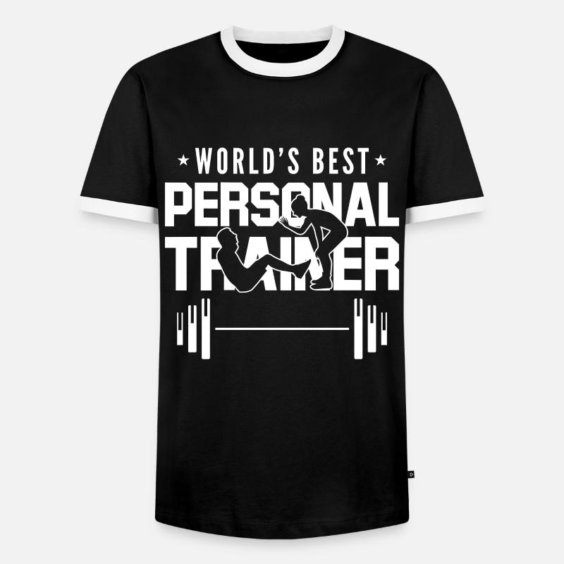 Trainer Fitnesstrainer Geschenkidee - Männer Kontrast-T-Shirt - Schwarz/Weiß