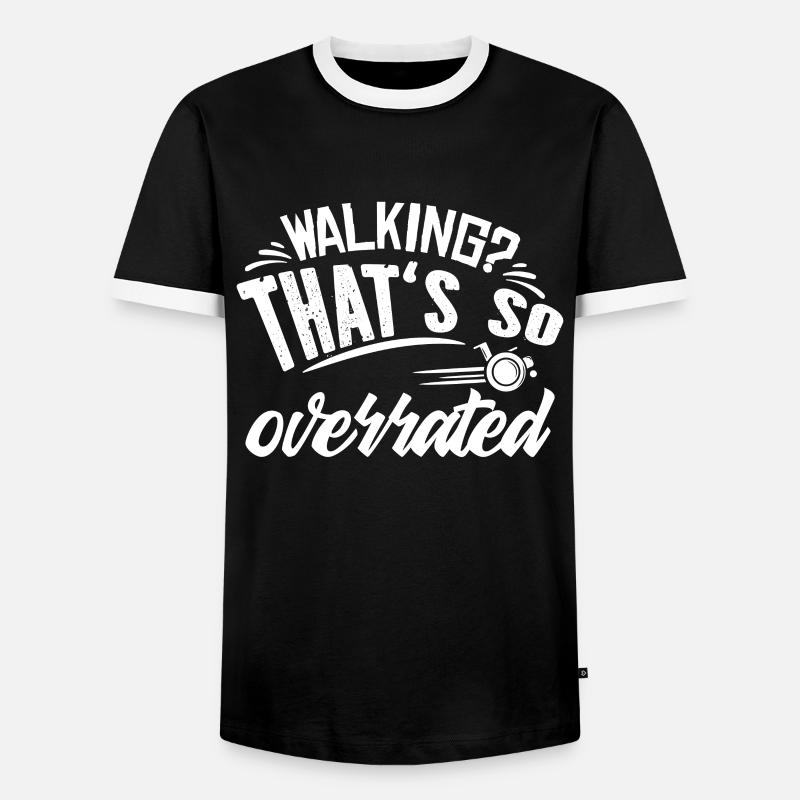 Rollstuhl - Männer Kontrast-T-Shirt - Schwarz/Weiß