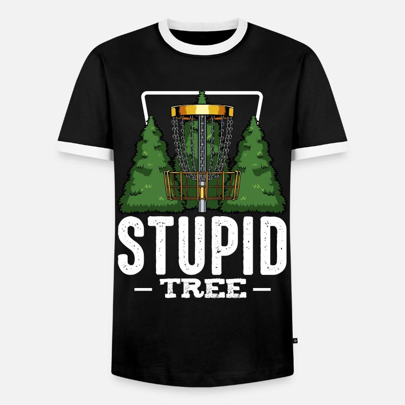 Frisbee - Männer Kontrast-T-Shirt - Schwarz/Weiß