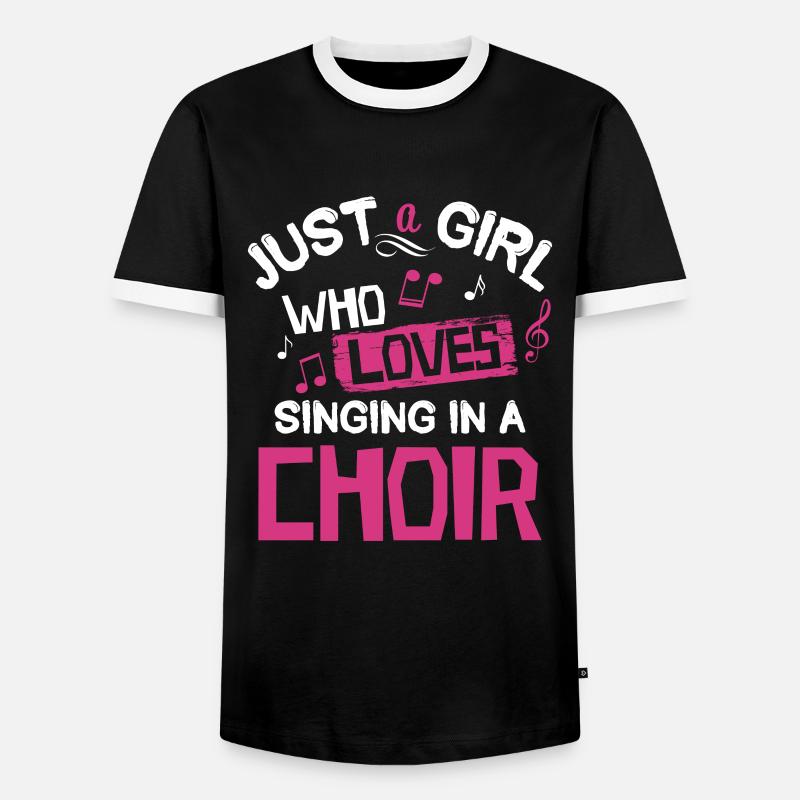 Chanteuse de choeur - T-shirt contrasté Homme - noir/blanc