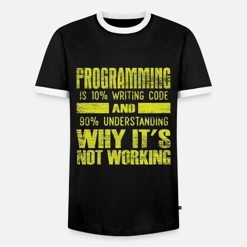 Programmieren - Männer Kontrast-T-Shirt - Schwarz/Weiß
