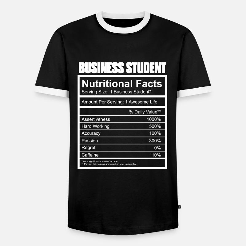 BWL Student - Männer Kontrast-T-Shirt - Schwarz/Weiß