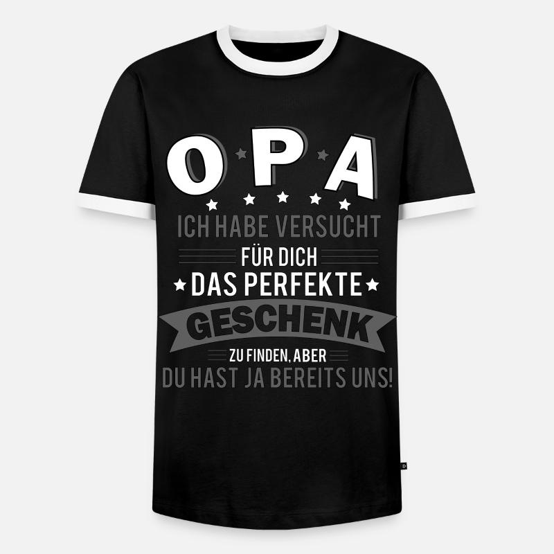 Opa Geschenk Spruch - Männer Kontrast-T-Shirt - Schwarz/Weiß