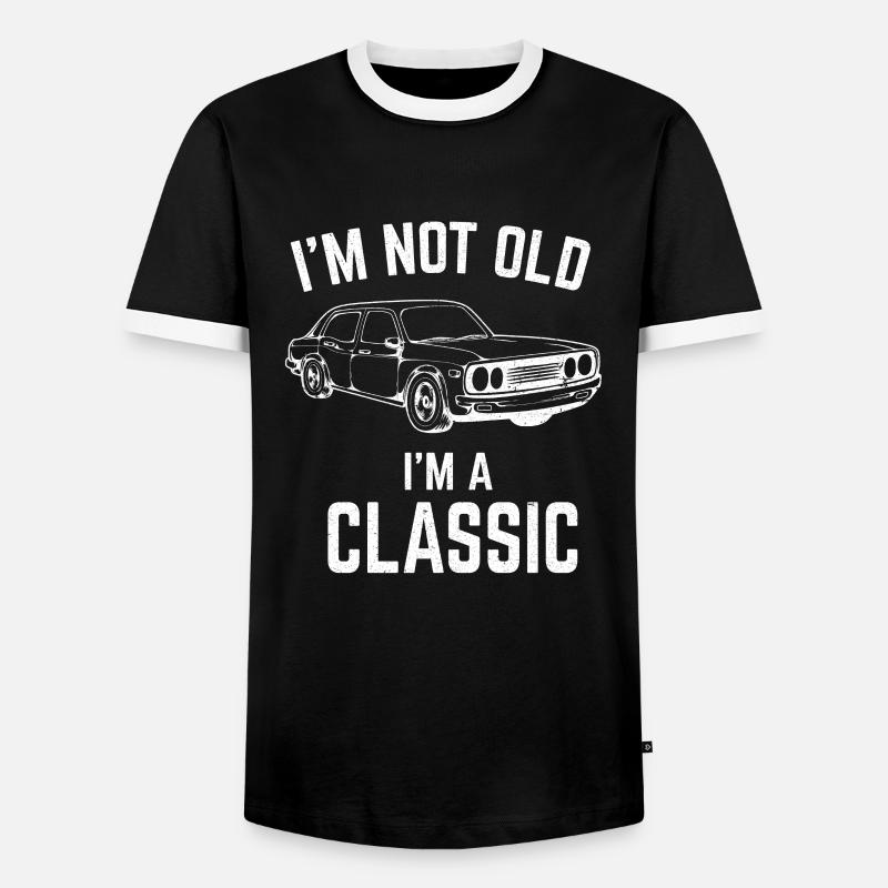 Auto - Männer Kontrast-T-Shirt - Schwarz/Weiß