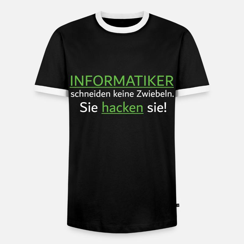 Informatiker Programmierer Hacker - Männer Kontrast-T-Shirt - Schwarz/Weiß