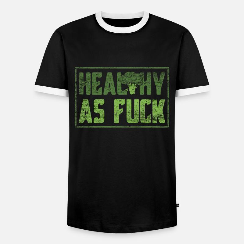 broccoli - Men's Ringer Shirt - black/white