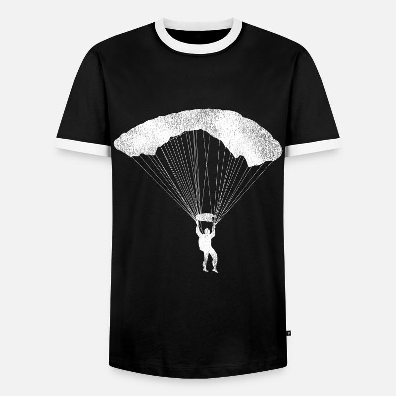 Paragliding - Männer Kontrast-T-Shirt - Schwarz/Weiß