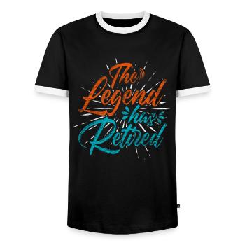 Rente - Männer Kontrast-T-Shirt - Schwarz/Weiß - Vorne - AI Model Female 172 light (172cm) & AI Model Male 178 light (178cm)