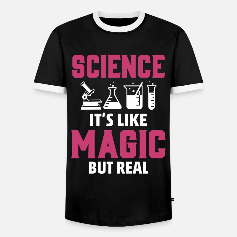 science - Men's Ringer Shirt - black/white