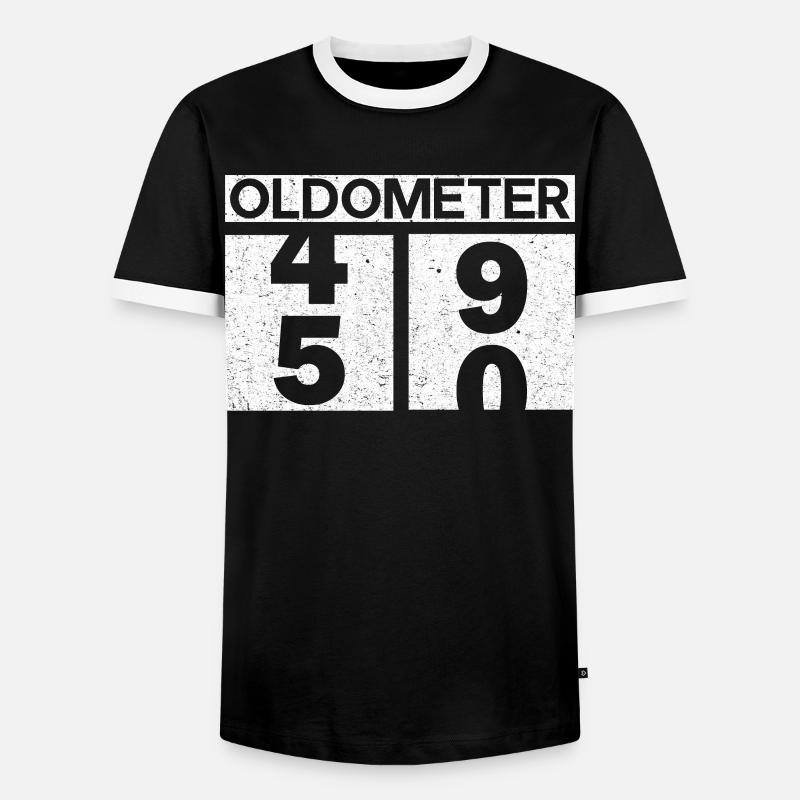 Oldometer 49 50 - Men's Ringer Shirt - black/white