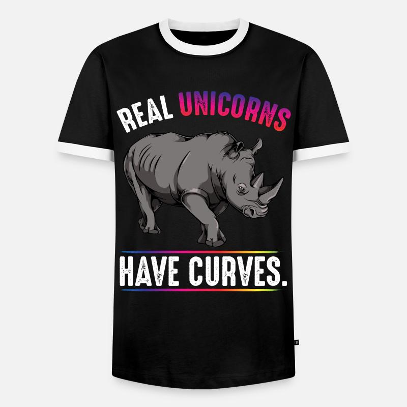 Nashörner - Männer Kontrast-T-Shirt - Schwarz/Weiß