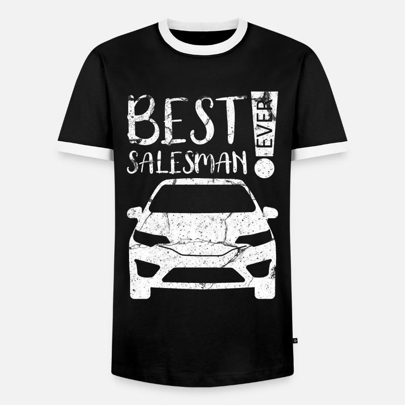 Autoverkäufer - Männer Kontrast-T-Shirt - Schwarz/Weiß