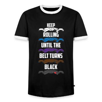 Judo Jiu Jitsu Geburtstag Weihnachten Geschenk - Männer Kontrast-T-Shirt - Schwarz/Weiß - Vorne - AI Model Female 172 light (172cm) & AI Model Male 178 light (178cm)