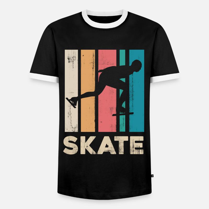 Ice skating - Men's Ringer Shirt - black/white