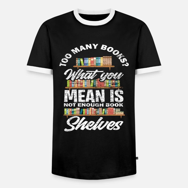 Buch - Männer Kontrast-T-Shirt - Schwarz/Weiß