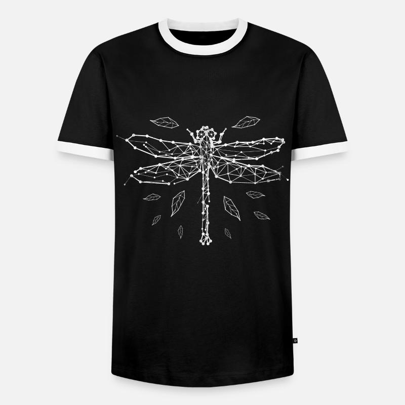 Dragonfly insect animals - Men's Ringer Shirt - black/white